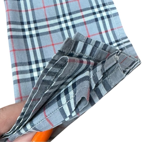 Burberry Gray Nova Check Plaid Cotton Handkerchief - Picture 6 of 7